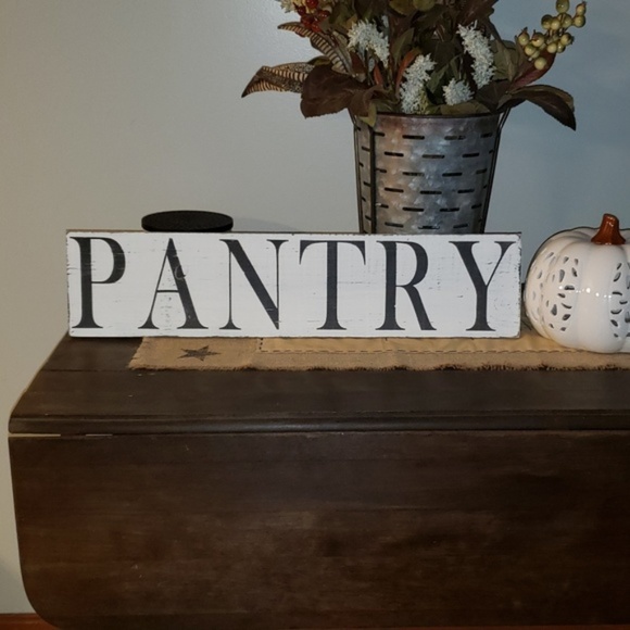 Handmade Other - NEW White & Black PANTRY FarmHouse Sign